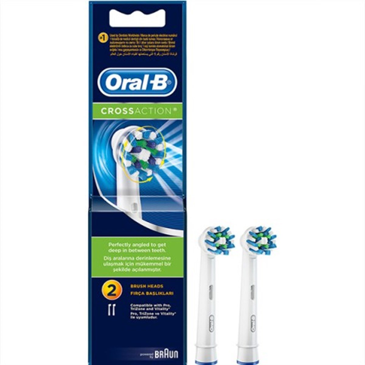 Oral-B Cross Action 2'lü Diş Fırçası Yedek Başlığı
