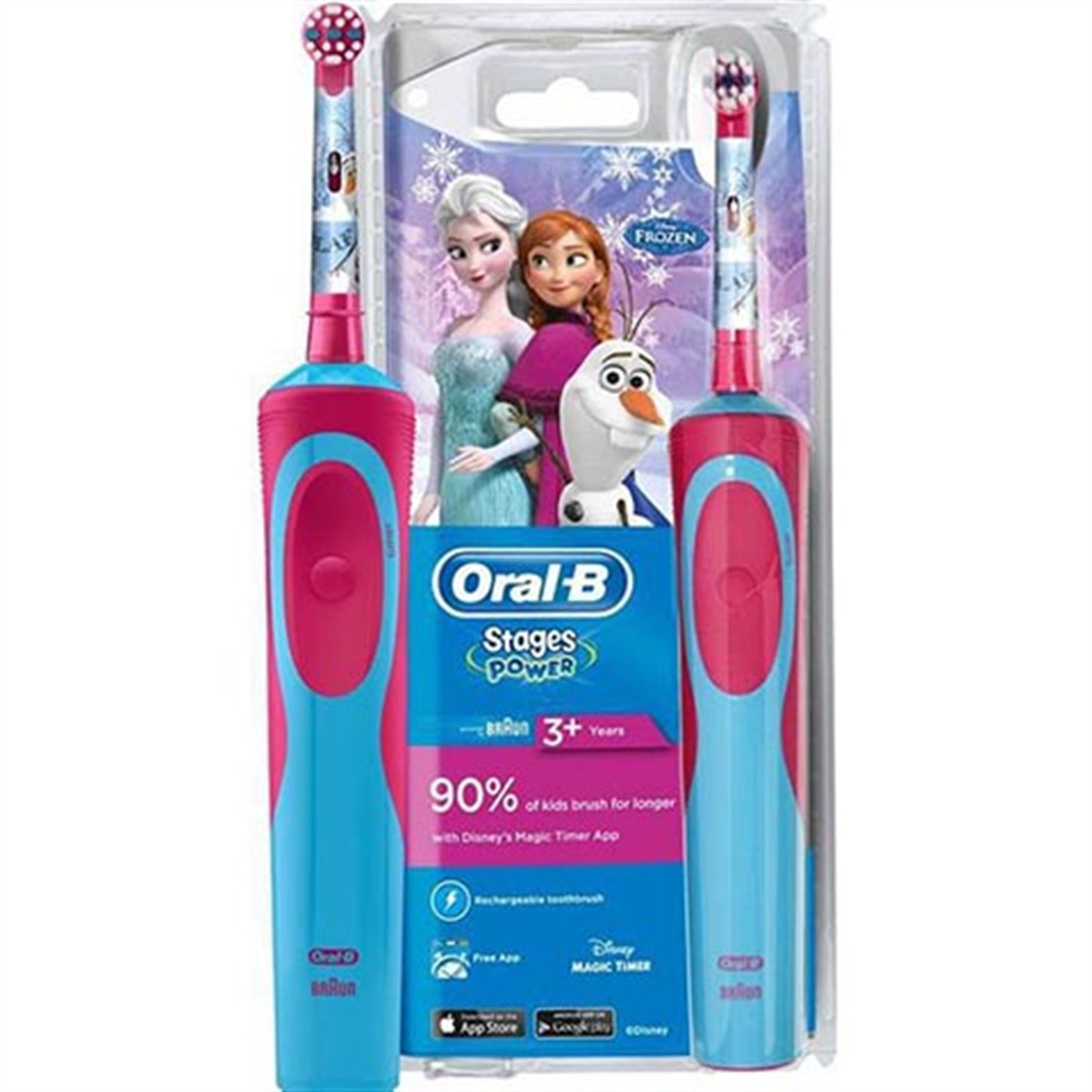 Oral B Frozen Serisi Çocuklar İçin Şarj Edilebilir Diş Fırçası 3+ Yaş