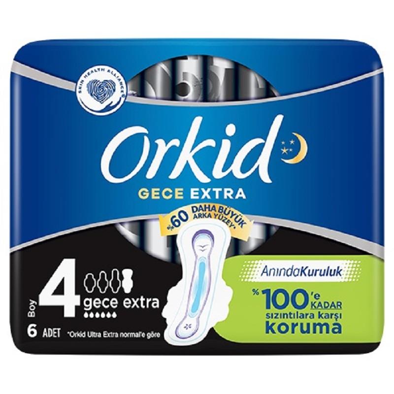 Orkid Orkid Ultra Hijyenik Ped Gece Extra No: 4 6'lı