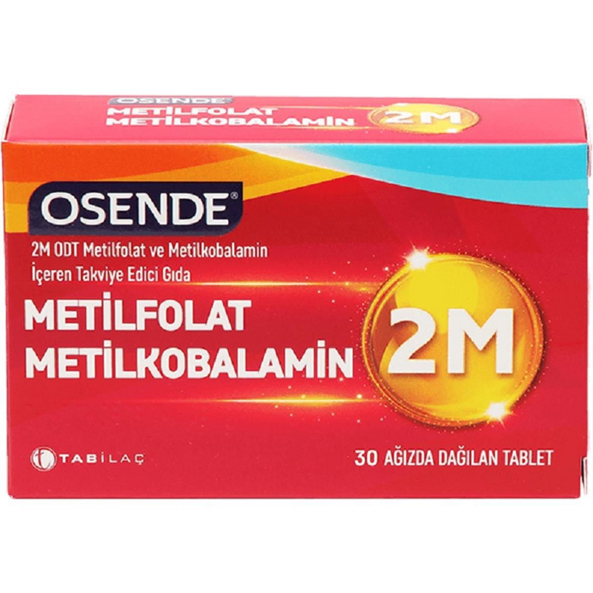 OSENDE Osende 2M ODT Metilfolat & Metilkobalamin 30 Ağızda Dağılan Tablet