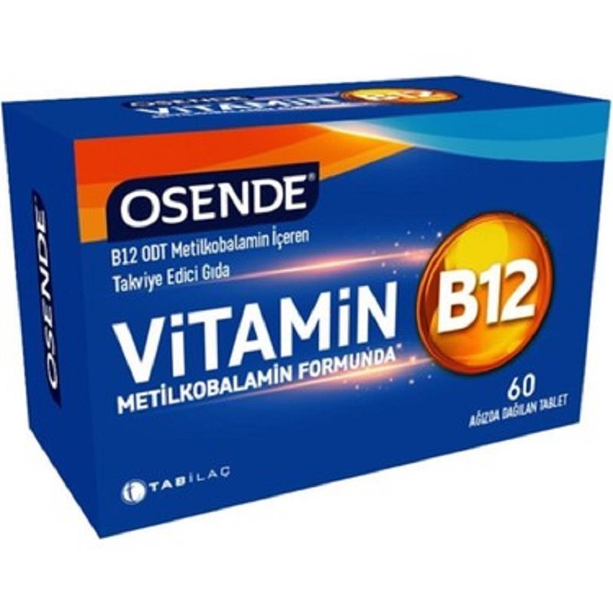 OSENDE Osende Vitamin B12 60 Ağızda Dağılan Tablet