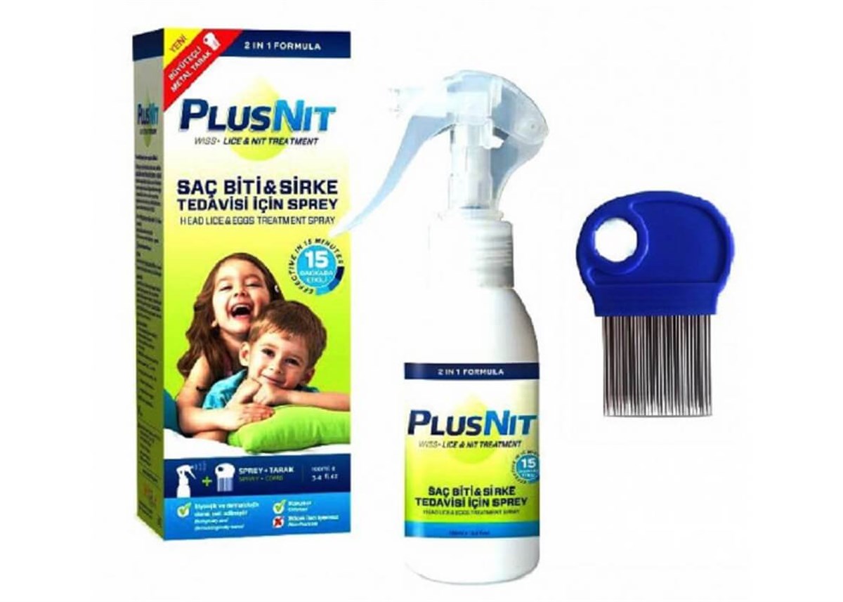 Plusnit Plusnit Bit Spreyi 100 ml - Büyüteçli Metal Tarak Hediyeli