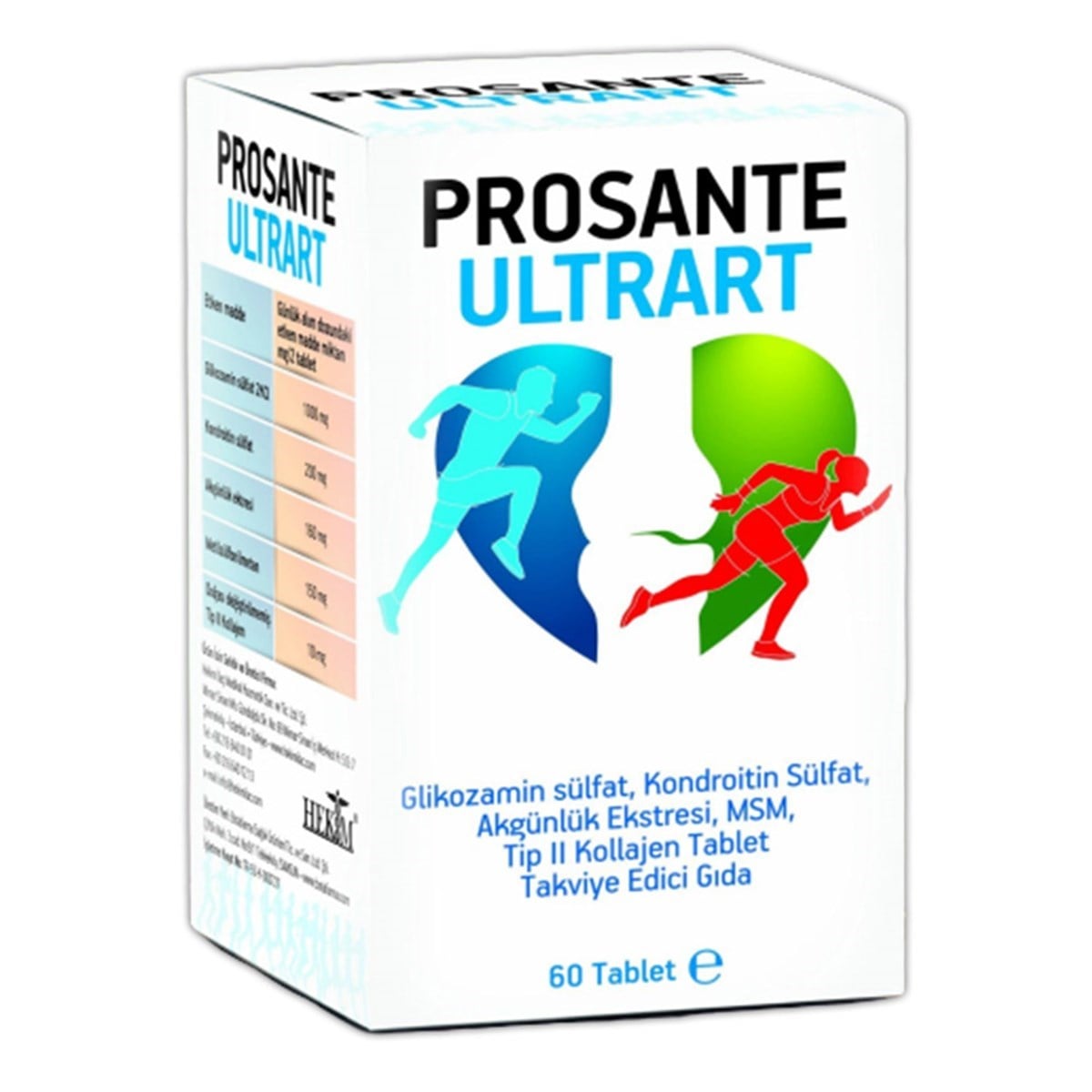 PROSANTE Prosante Ultrart Glukozamin Kondroitin MSM Tip-2 Kollajen 60 Tablet