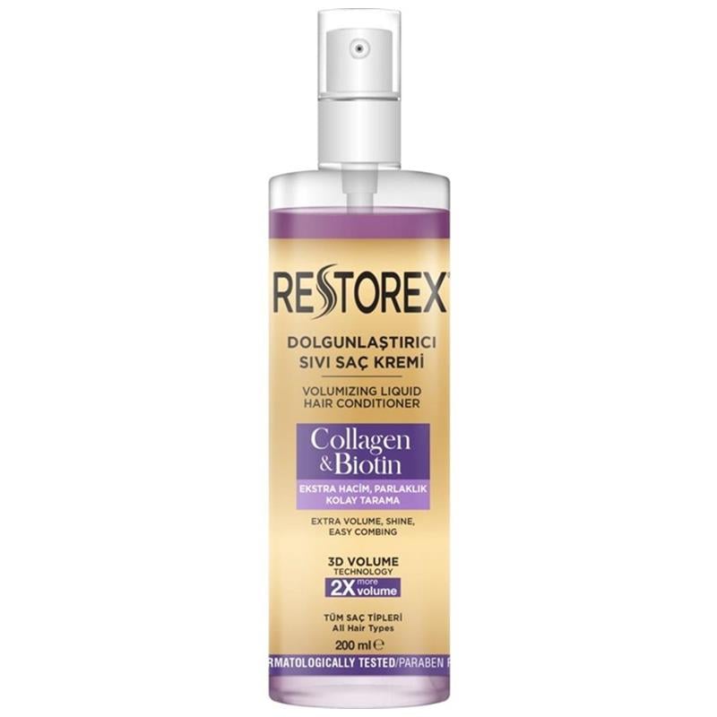 Restorex Restorex Dolgunlaştırıcı Kolajen & Biotin Sıvı Saç Kremi 200 ml