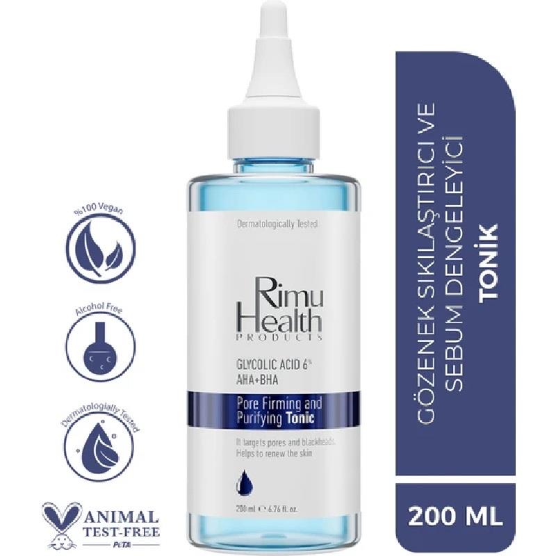Rimu Health Products Rimu Health Products Gözenek Sıkılaştırıcı ve Arındırıcı Tonik Glycolic Acid %6 AHA BHA 200 ml