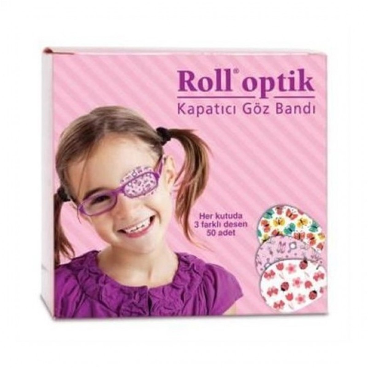 Roll Roll Optik Kapatıcı Göz Bandı Kız 50'li