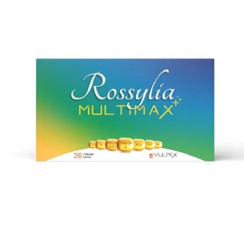 Rossylia Rossylia Multimax Omega 3 Folik Asit İyot B12 Multivitamin ve Multimineral 30 Kapsül