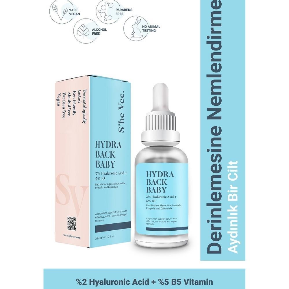 SHE She Vec Hydra Back Baby Prebiyotik Aktiviteli Derinlenmesine Nemlendirici Bariyer Serum 30 ml