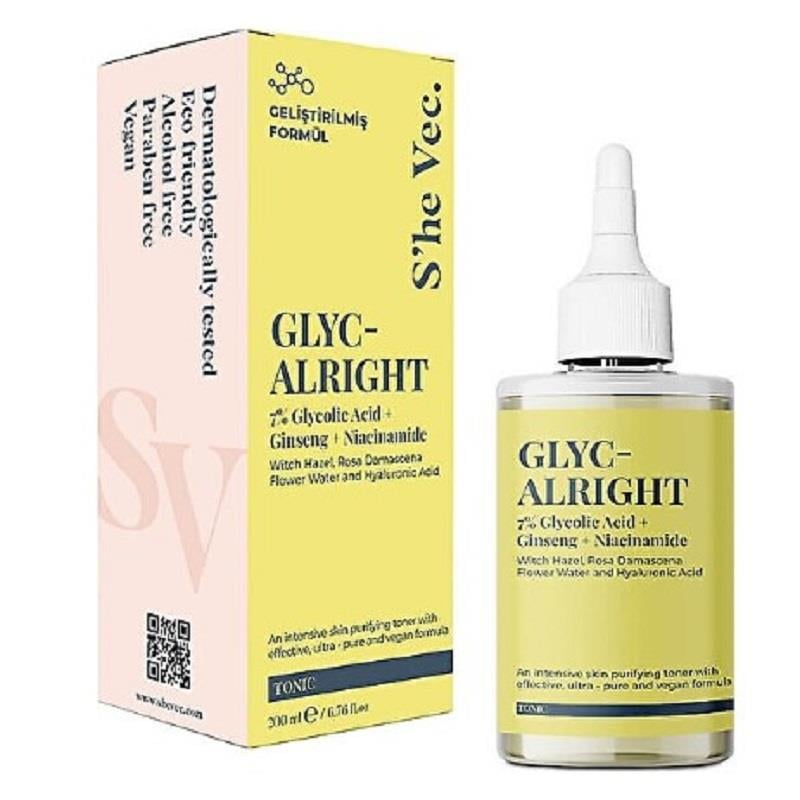 She Vec She Vec Glyc Alright Glikolik Asit Gingseng Niacinamide Tonik 200 ml