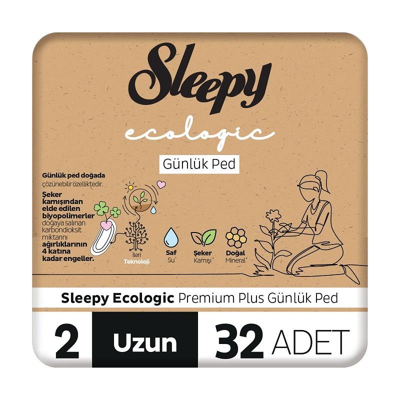 Sleepy Sleepy Ecologic Premium Plus Günlük Ped Uzun 32'li