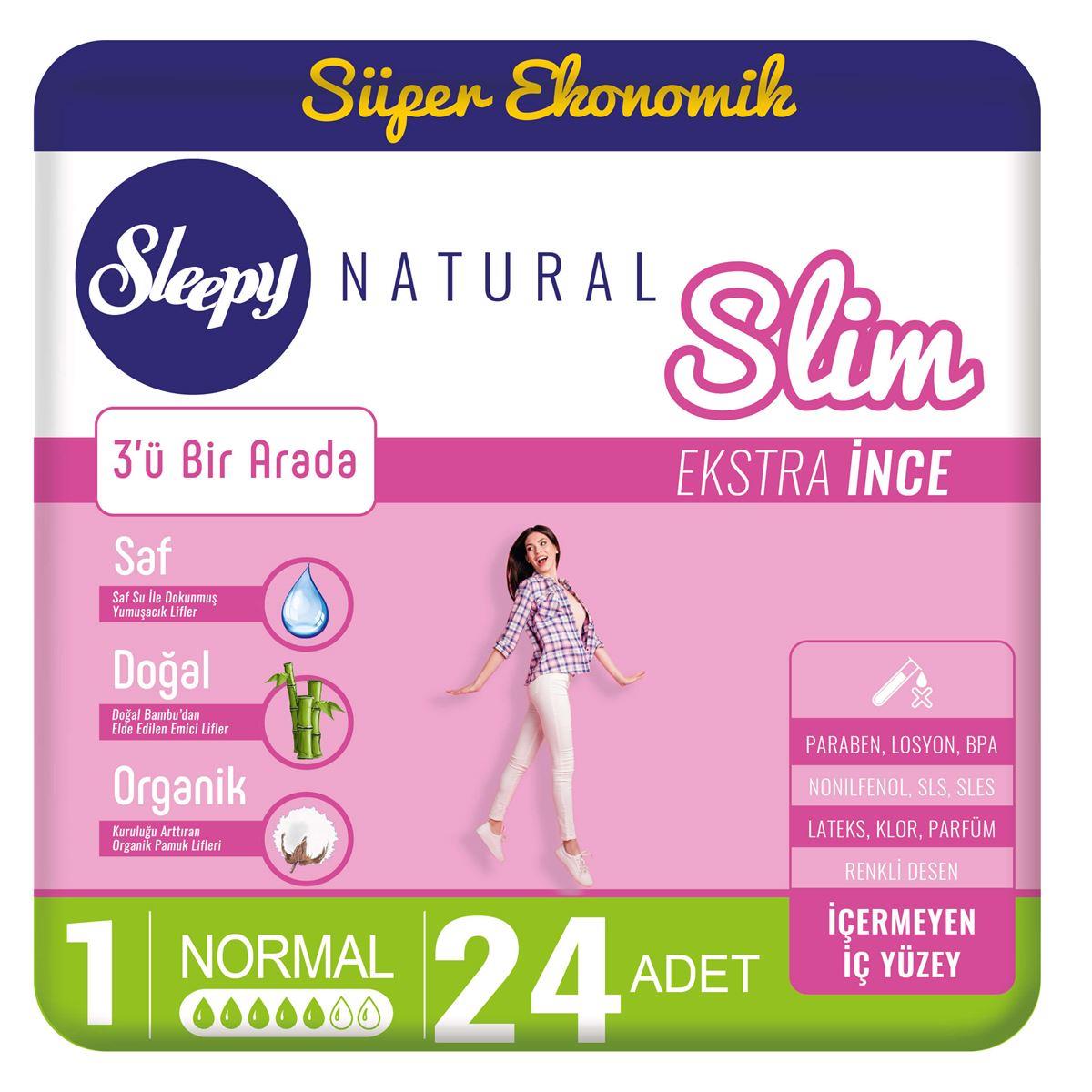 Sleepy Sleepy Natural Slim İnce Ped Normal 24'lü