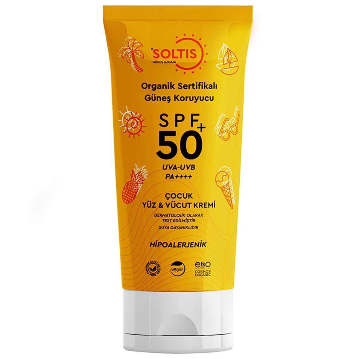 Soltis Organik Soltis Organik Çocuk Yüz Vücut Güneş Koruyucu Kremi SPF50+ 100 ml