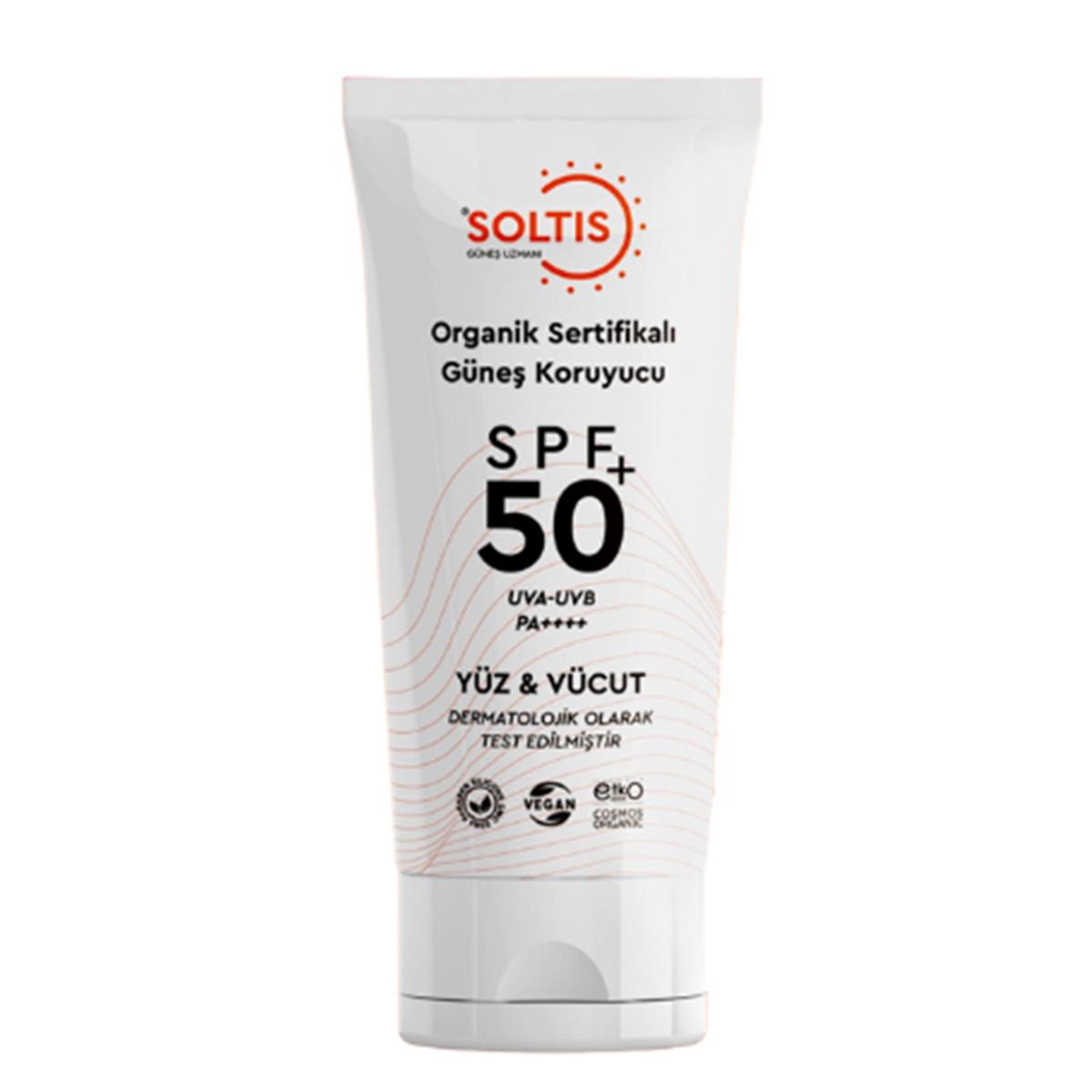 Soltis Organik Soltis Organik Yüz Vücut Güneş Koruyucu Kremi SPF50+ 100 ml