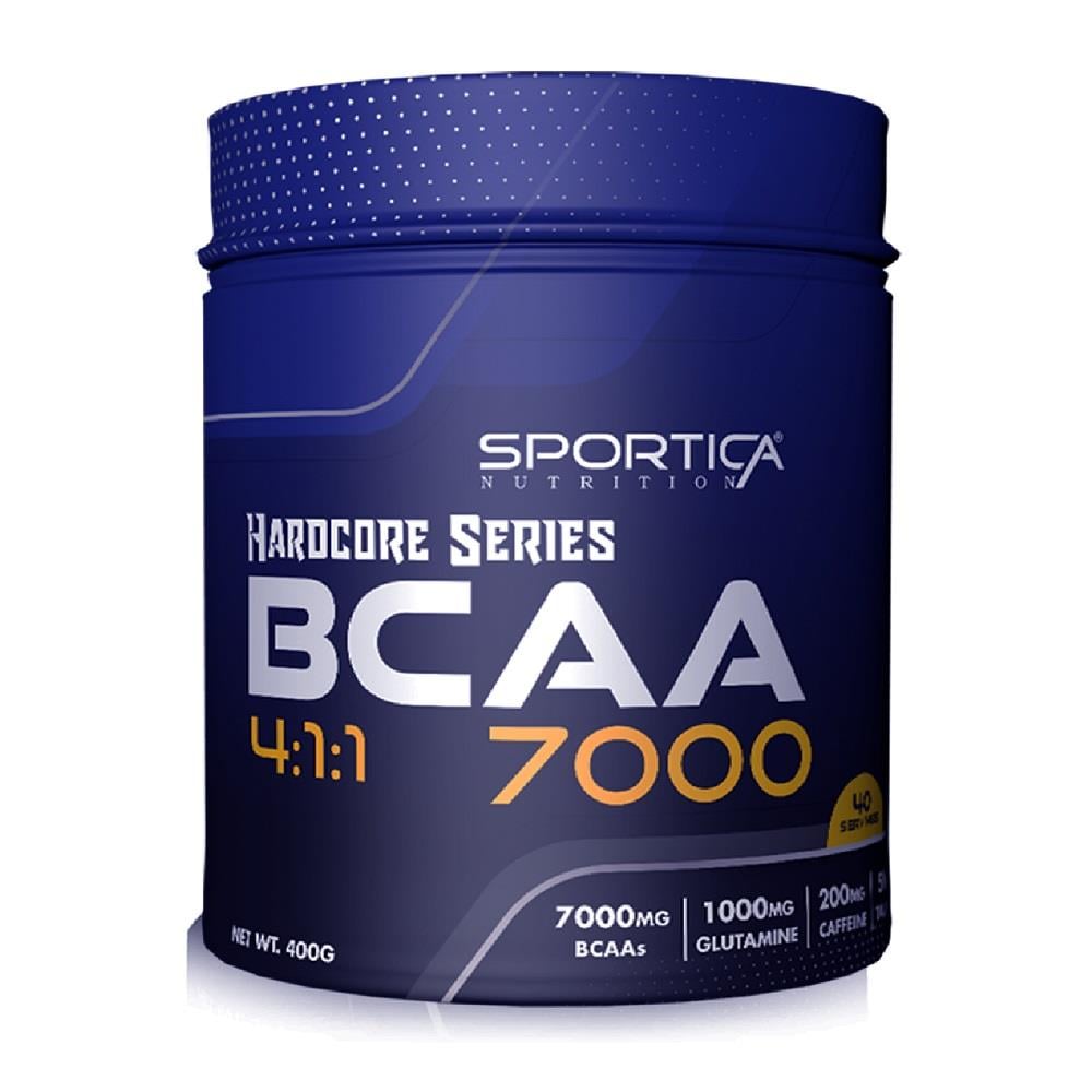 Sportica Nutrition Sportica Nutrition BCAA 7000 Hardcore Series 4:1:1 400 gr - Karışık Meyve Aromalı