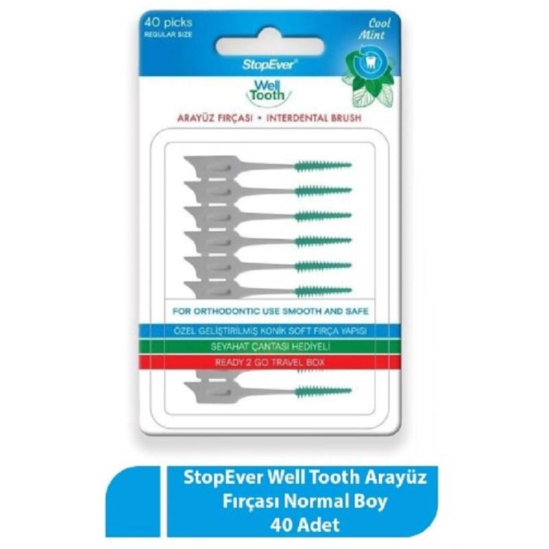 StopEver Stopever Well Tooth Arayüz Fırçası Normal Boy 40'lı