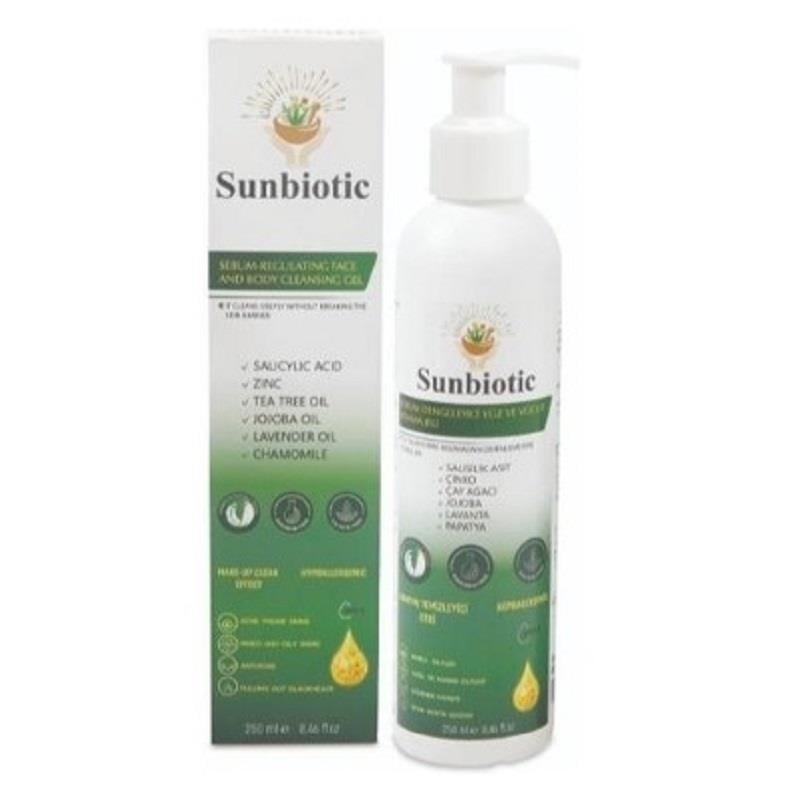 Sunbiotic Sunbiotic Hipoalerjenik Sebum Dengeleyici Yüz ve Vücut Yıkama Jeli 250 ml