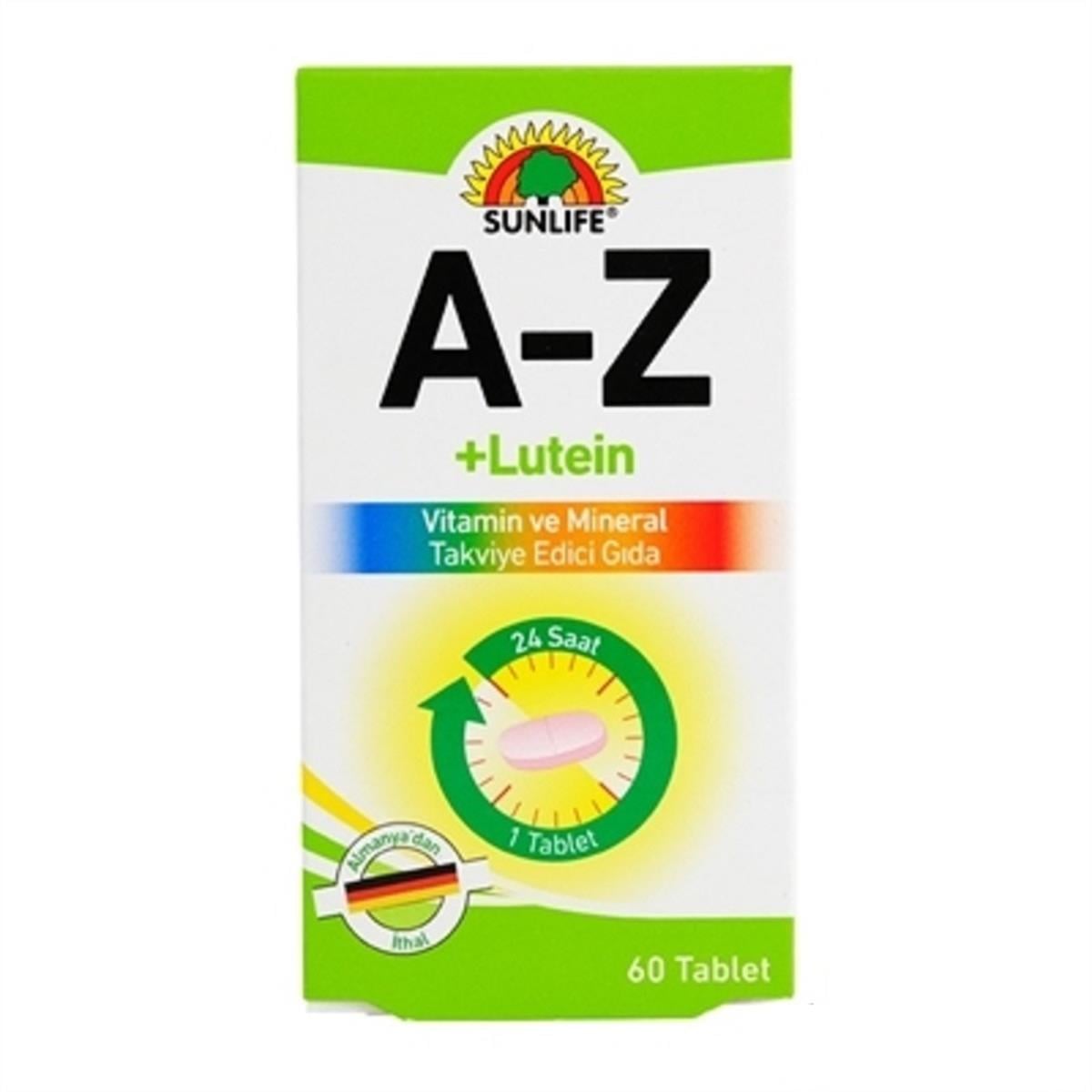 SUNLİFE Sunlife A-Z Vitamin Lutein 60 Tablet
