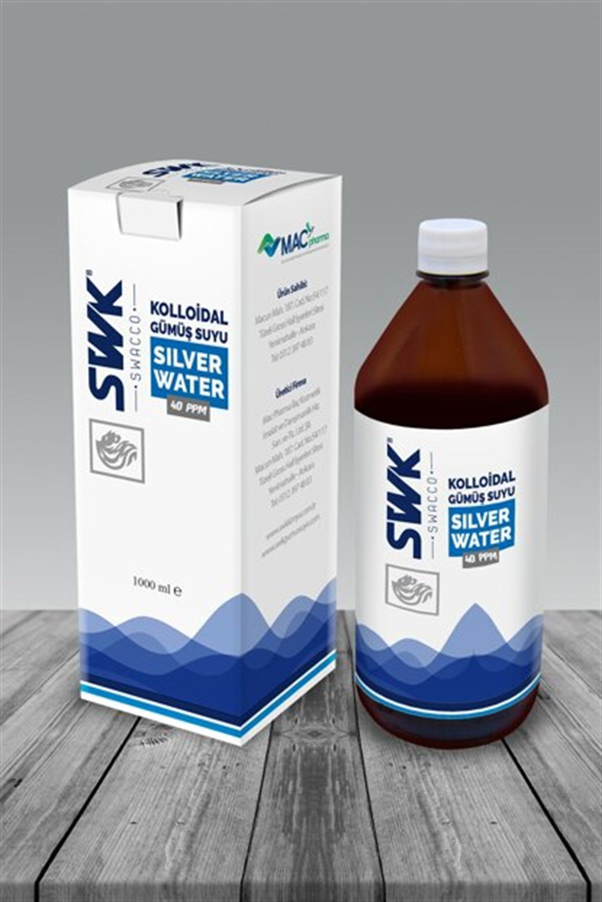 SWK SWK Kolloidal Gümüş Suyu 40 PPM 1 lt