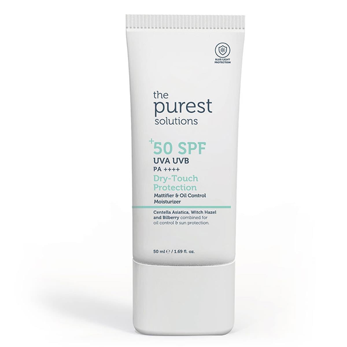 The Purest The Purest Solutions Dry Touch Protection Mat Bitişli Yağlı Ciltler İçin Güneş Kremi SPF50+ 50 ml
