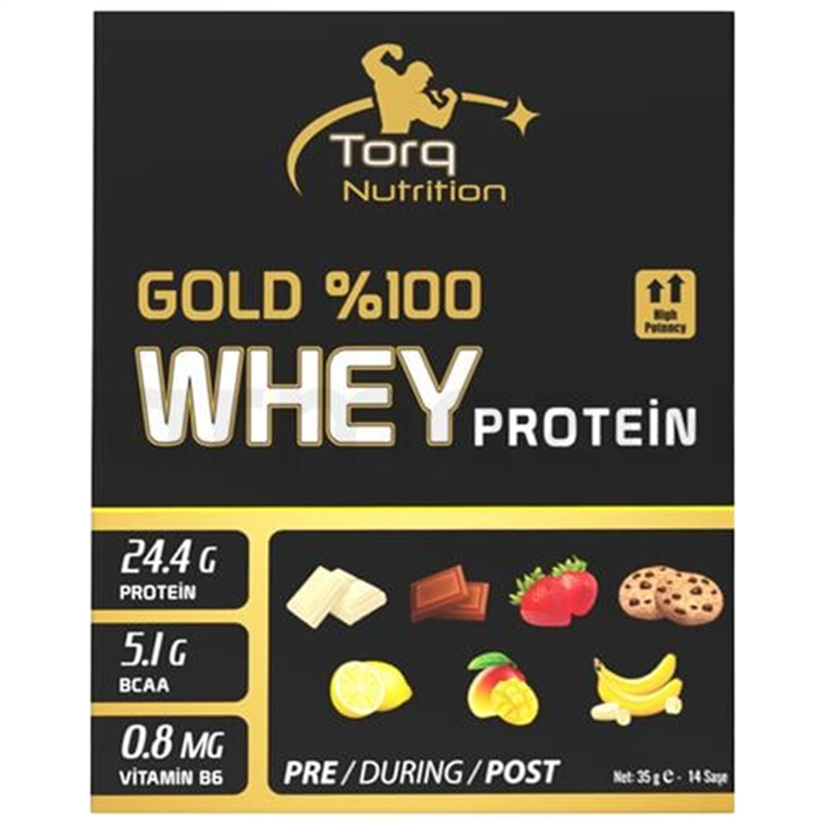 Torq Nutrition Torq Nutrition Gold Whey Protein 35 gr x 14 Saşe - Karışık Aroma