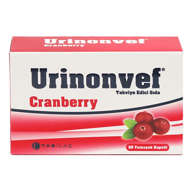 Urinonvef Urinonvef Cranberry 30 Yumuşak Kapsül
