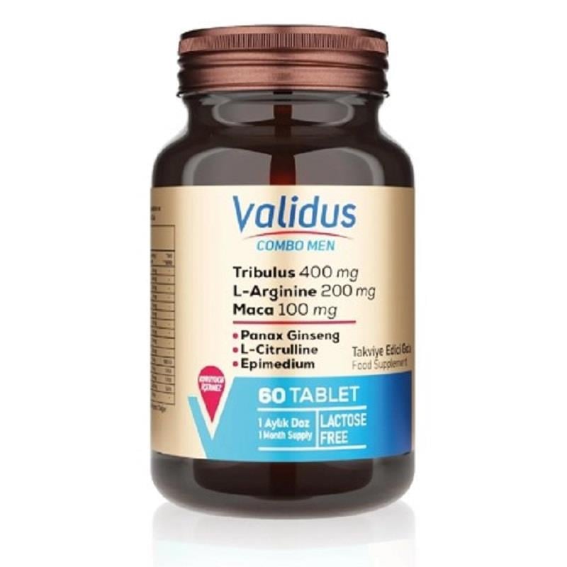 Validus Validus Combo-Men Tribulus 400 mg + L-Arginine 200 mg + Maca 100 mg 60 Tablet
