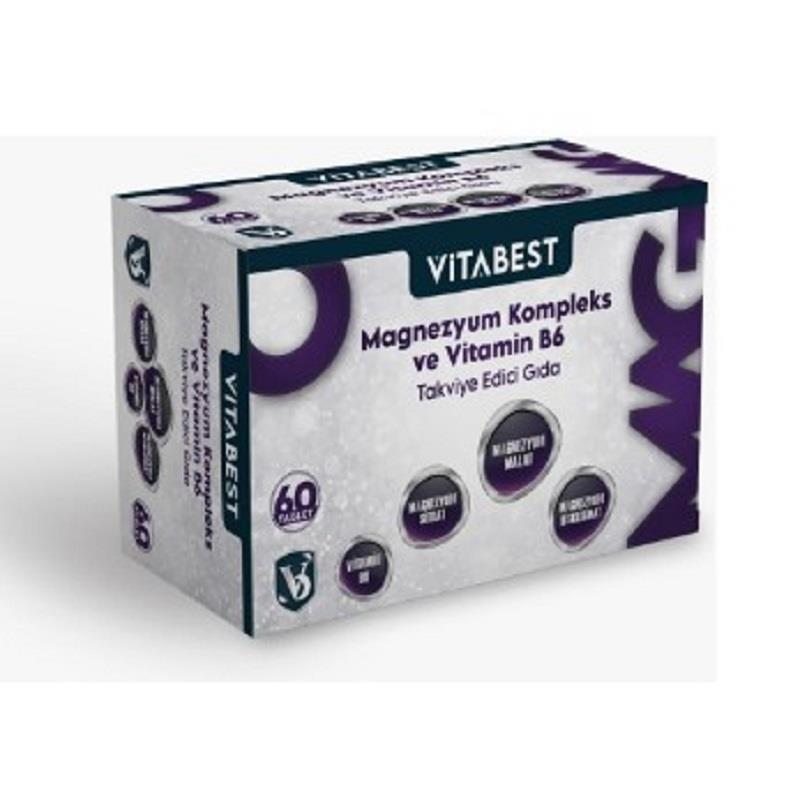 Vitabest Vitabest Magnezyum Kompleks ve Vitamin B6 60 Tablet
