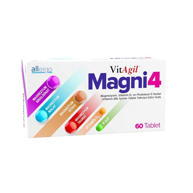 Vitagil Vitagil Magni4 Magnezyum Vitamin D3 P5P 30 Tablet