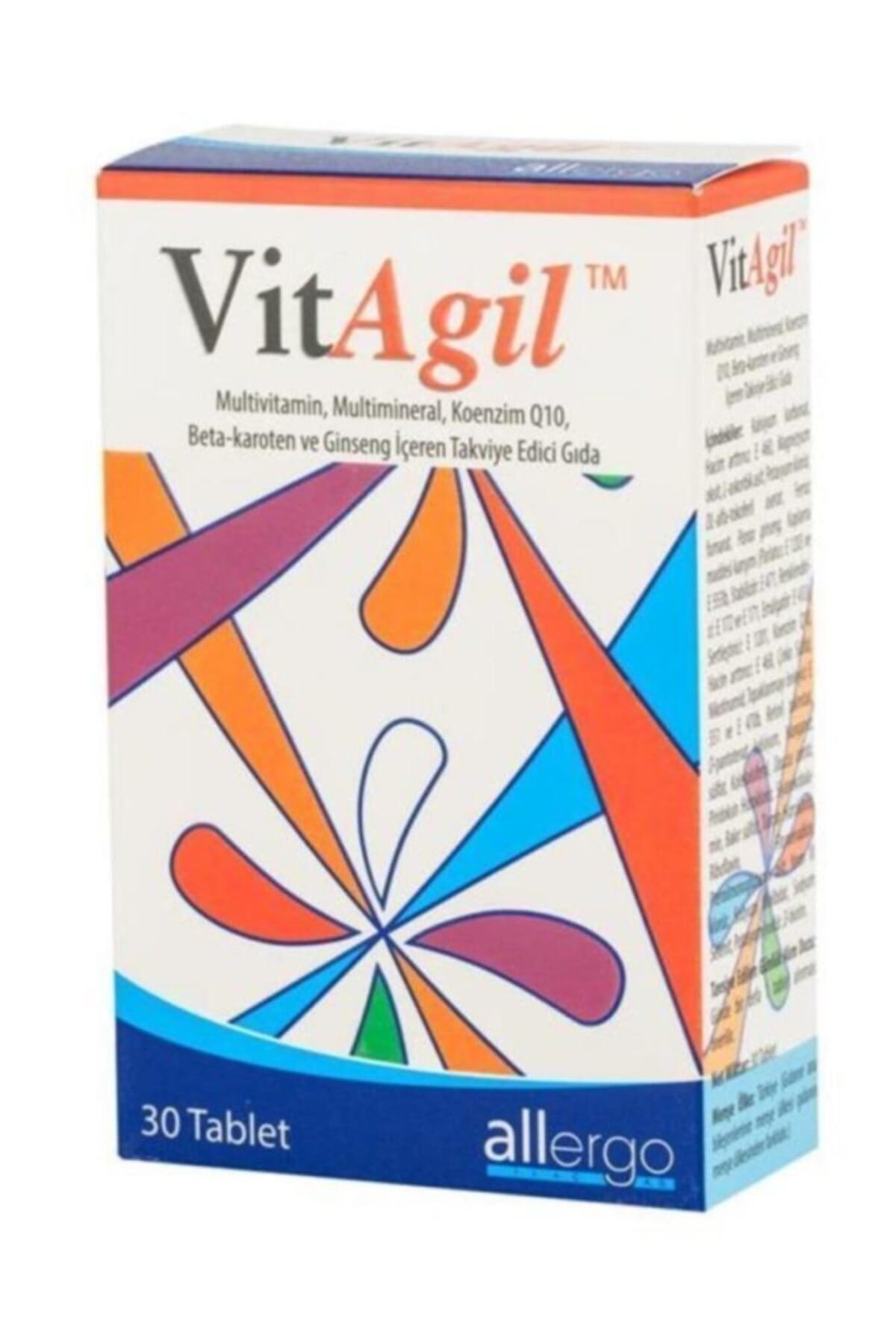 Vitagil Vitagil Multivitamin Mineral COQ10 Beta Karoten Ginseng 30 Tablet