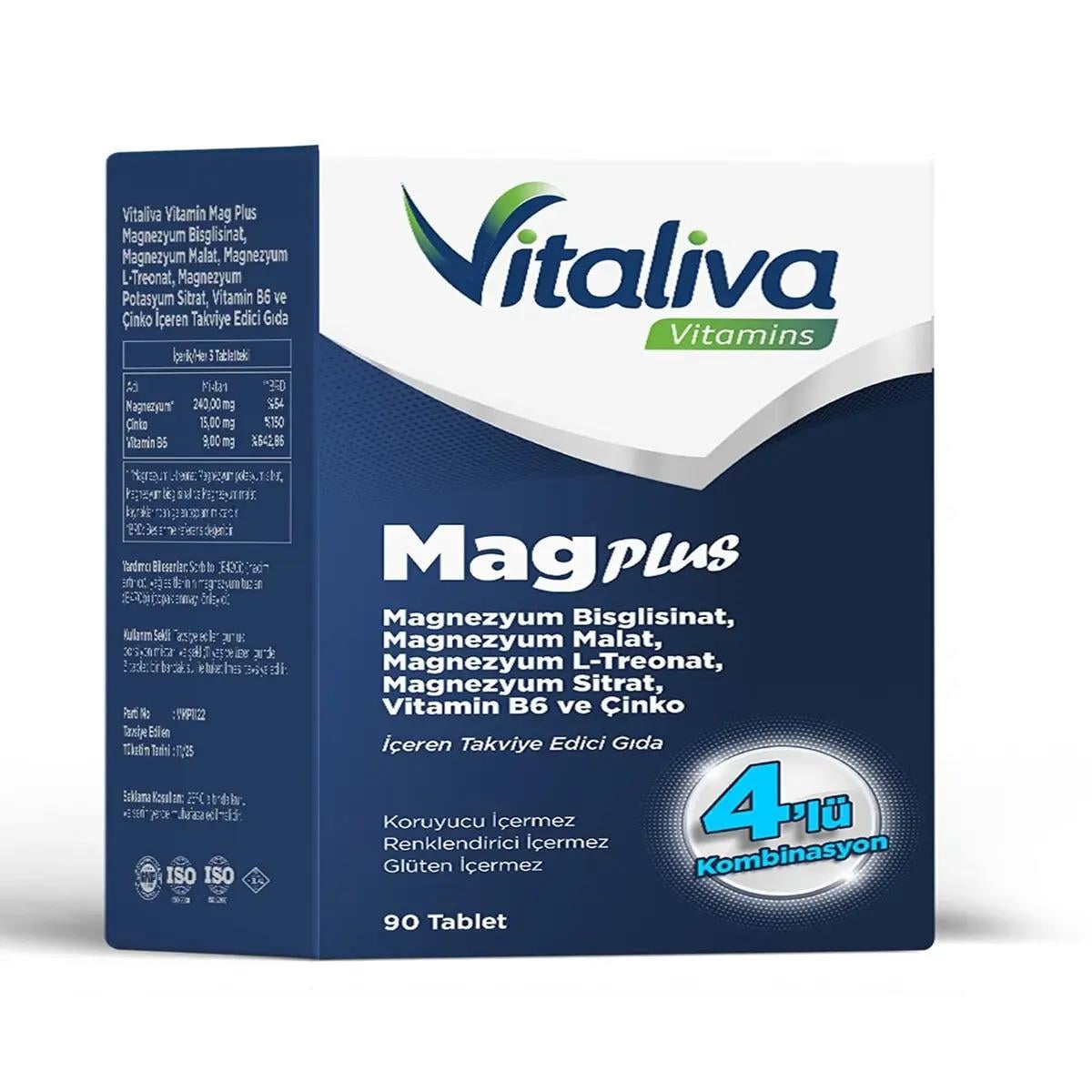 VİTALİVA Vitaliva Vitamins Magplus 60 Tablet