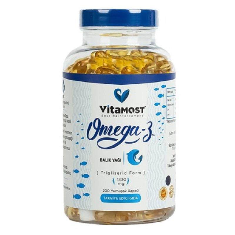 Vitamost Vitamost Omega 3 Trigliserid Form 1330 mg 200 Kapsül