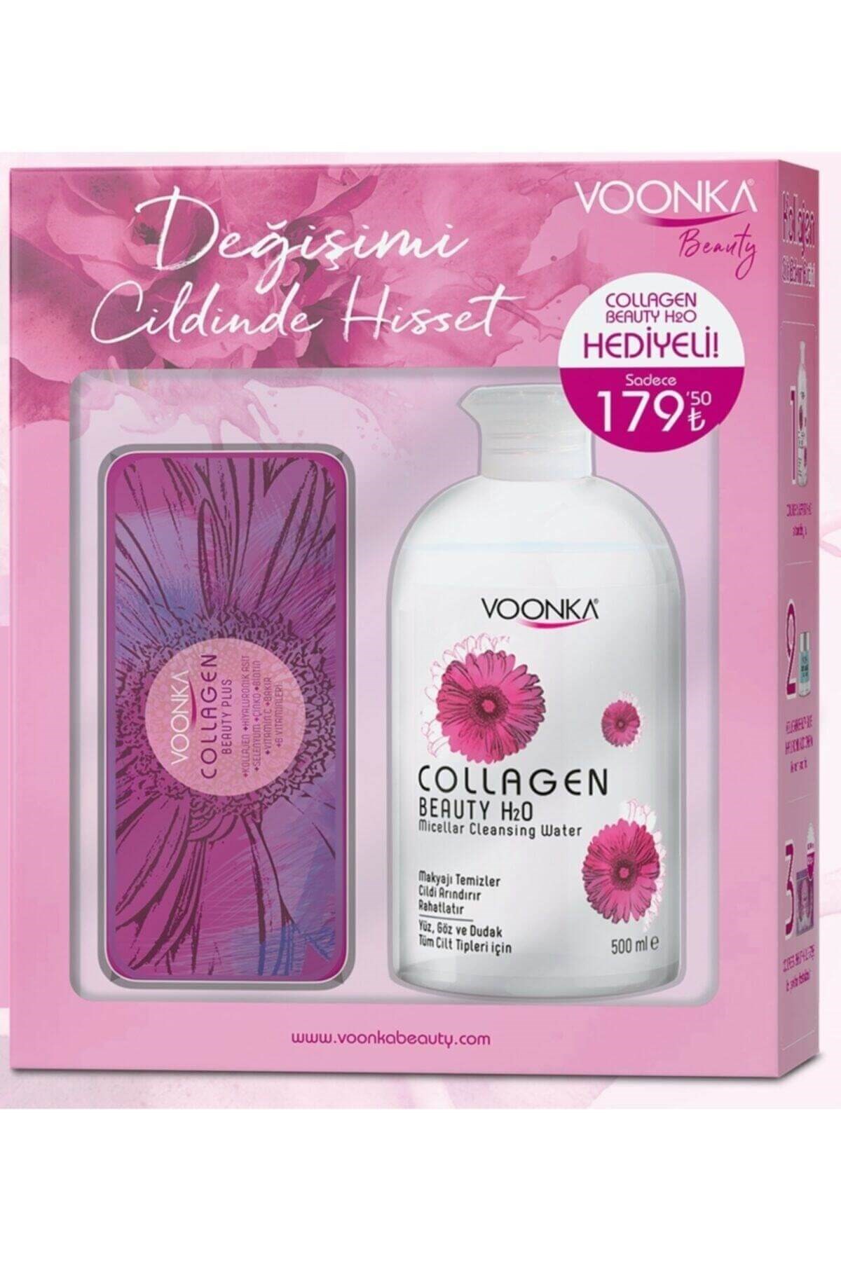 Voonka Voonka Collagen Beauty Plus 7 Saşe + H2O Micellar Water 500 ml Hediye