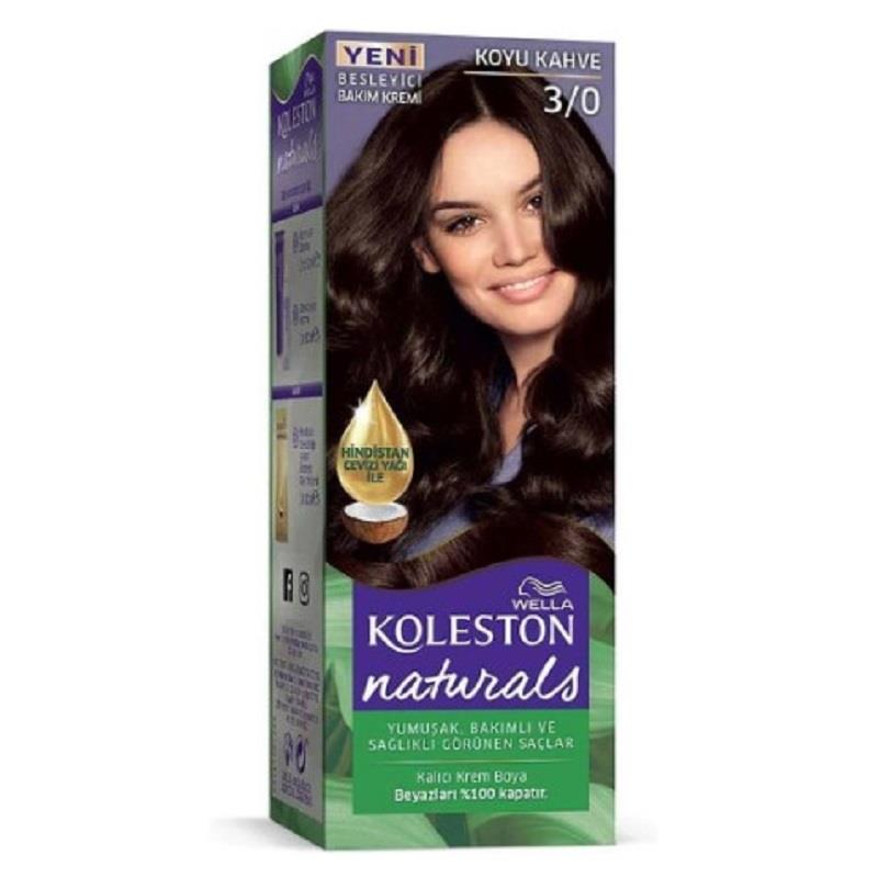 Wella Koleston Naturals Saç Boyası 3/0 Koyu Kahve