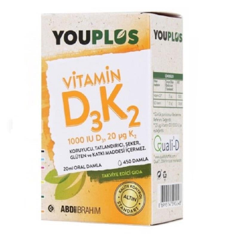 YouPlus Youplus Vitamin D3 K2 Damla 20 ml