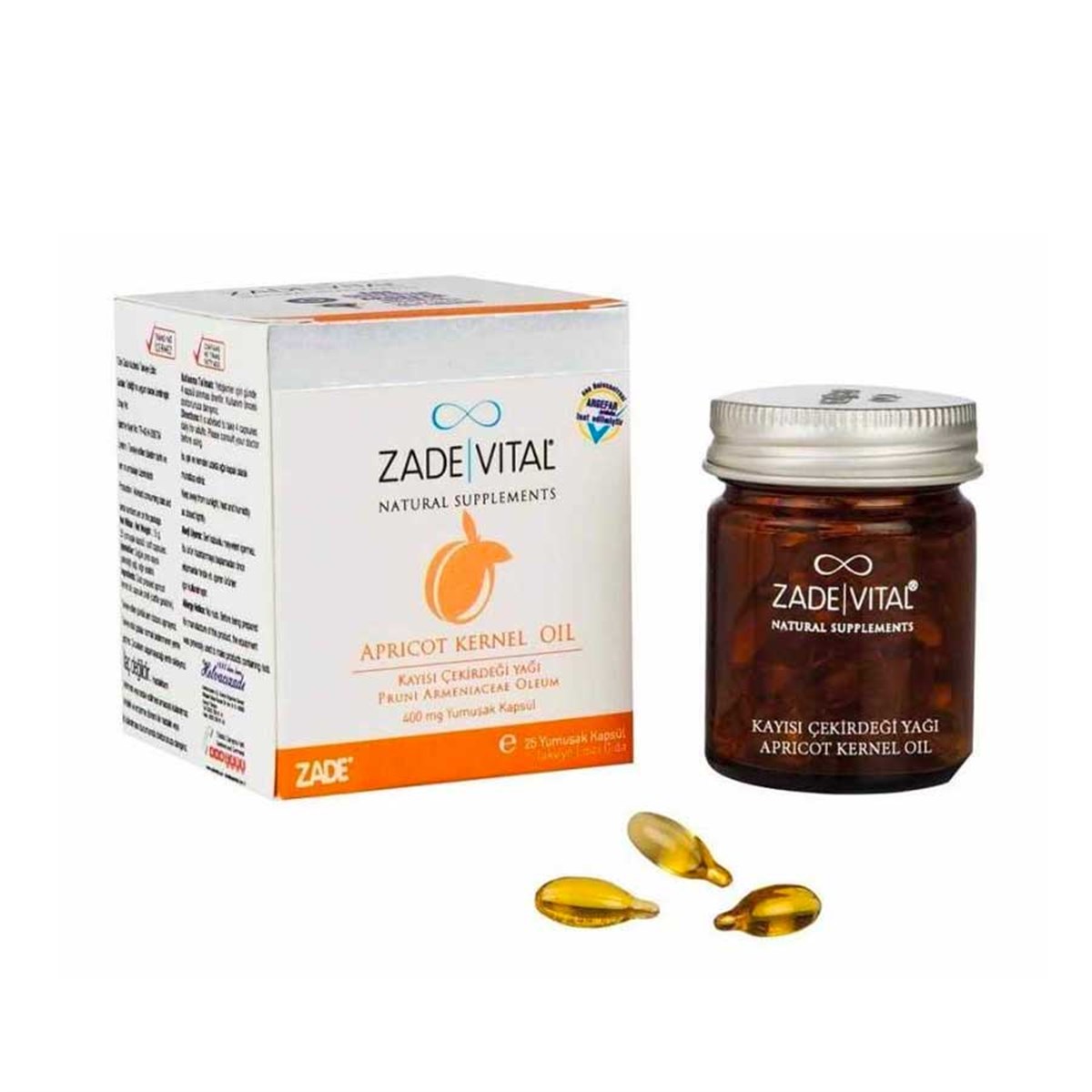 Zade Vital Zade Vital Kayisi Çekirdeği Yaği 25 Yumuşak Kapsül