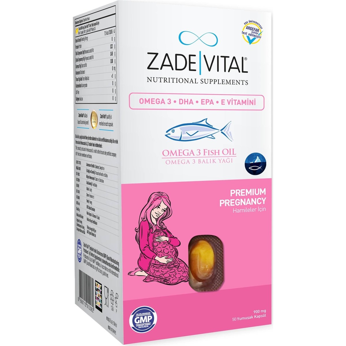 Zade Vital Zade Vital Omega 3 Premium Pregnancy 50 Kapsül