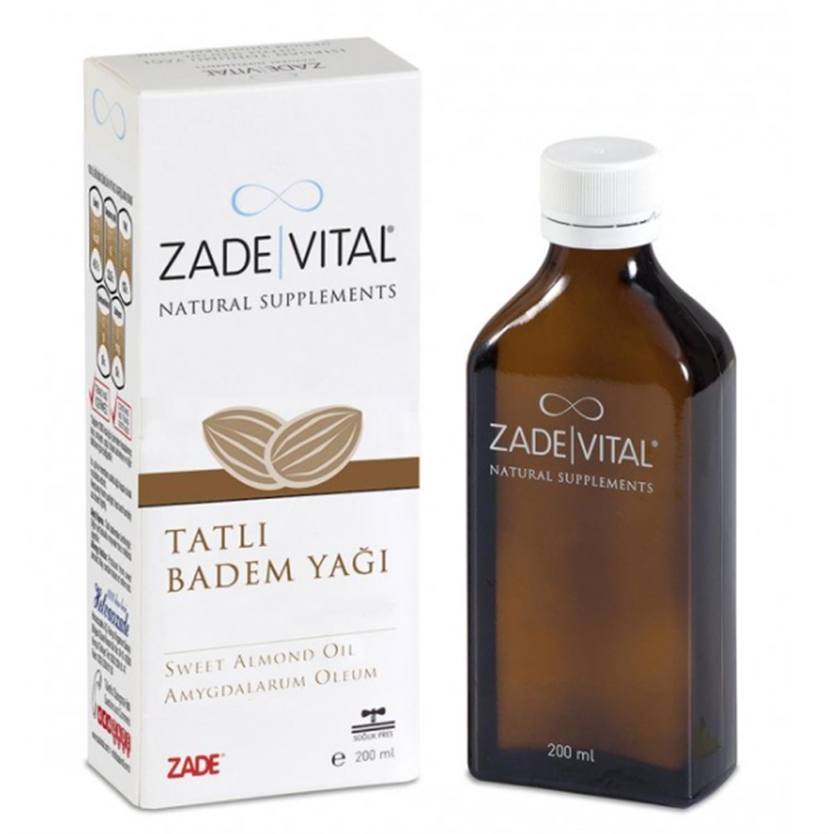 Zade Vital Zade Vital Tatli Badem Yaği Cam Şişe 200 ml