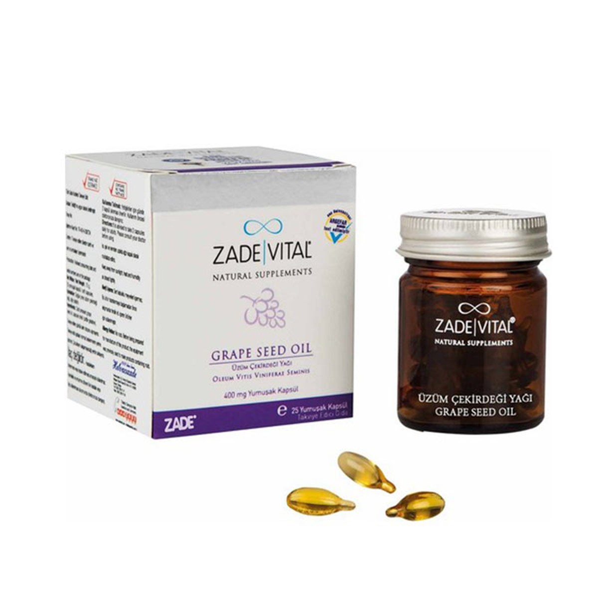 Zade VitalZade Vital Üzüm Çekirdeği Yaği Patlatilabilen 25 Kapsül