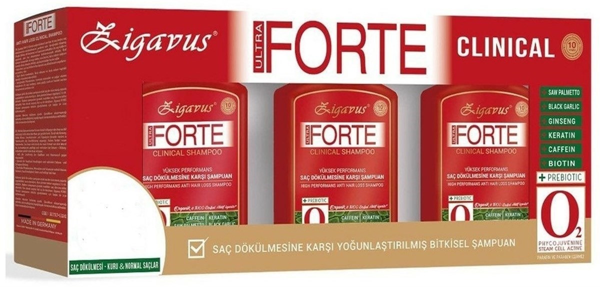Zigavus Forte Ultra Clinical Kuru Saçlar için Şampuan 300 ml - 3 Al 2 Öde
