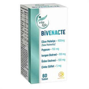 Kuazar İlaç Bivenacte Cüce Palmiye (Saw Palmetto), Pygeum  60 Tablet