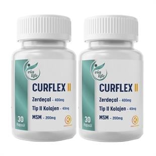 Kuazar İlaç Curflex Tip 2 Kolajen, MSM, Zerdeçal 30 Kapsül - 2'li