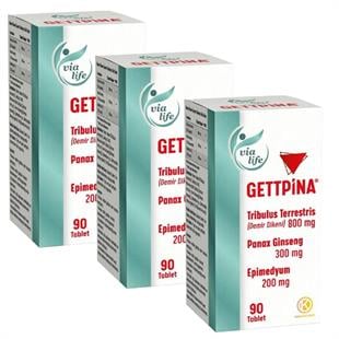 Kuazar İlaç Gettpina Tribulus, Gingseng, Epimedium 90 Tablet - 3'lü
