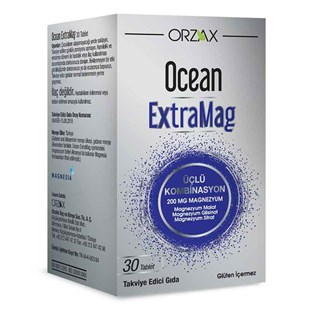 Orzax Ocean ExtraMag Magnezyum 200 mg 30 Tablet
