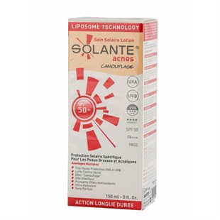 SolanteSolante Acnes Spf 50+ Tinted Akneye Karşı Etkili Güneş Koruyucu Losyon