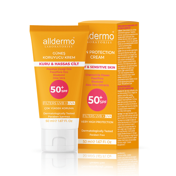 ALLDERMO Alldermo Kuru Hassas Cilt (Sensitive) Güneş Koruyucu Krem SPF50+ 50ml