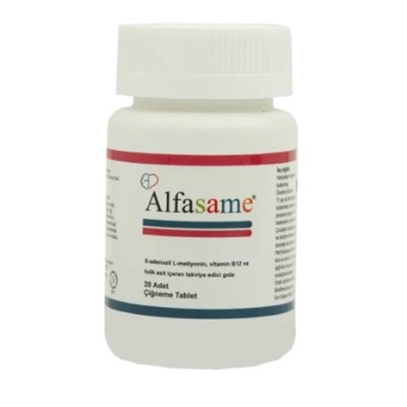 Alfasame Alfasame S-Adenozil L-Metiyonin Vitamin B12 ve Folik Asit 20 Tablet