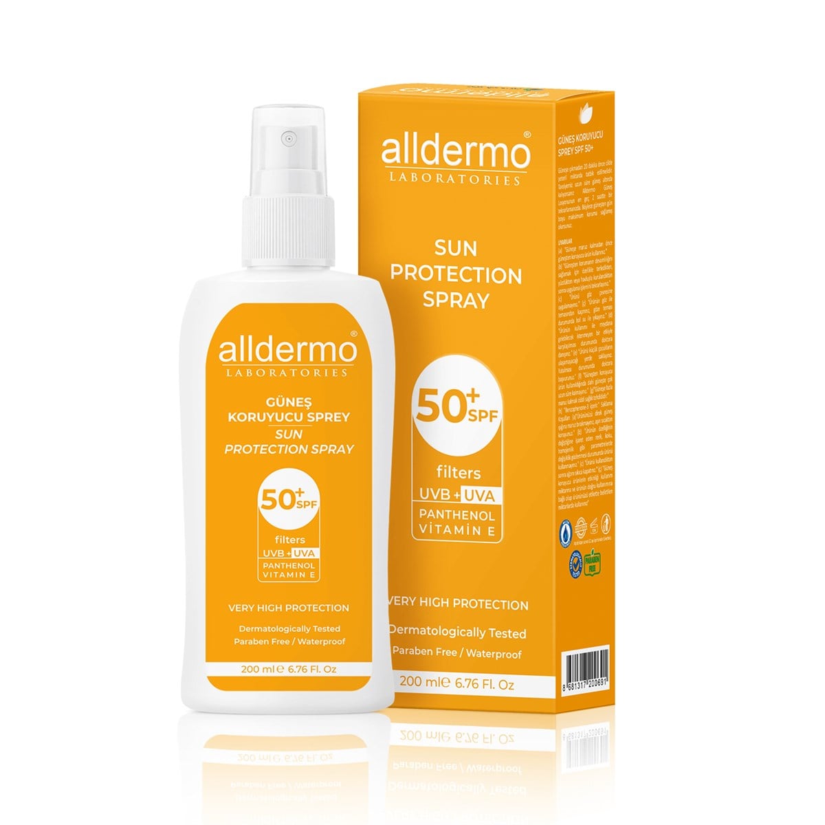 ALLDERMO Alldermo Güneş Koruyucu Sprey SPF50+ 200ml