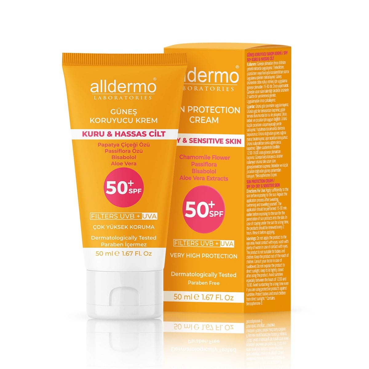ALLDERMO Alldermo Kuru Hassas Cilt (Sensitive) Güneş Koruyucu Krem SPF50+ 50ml