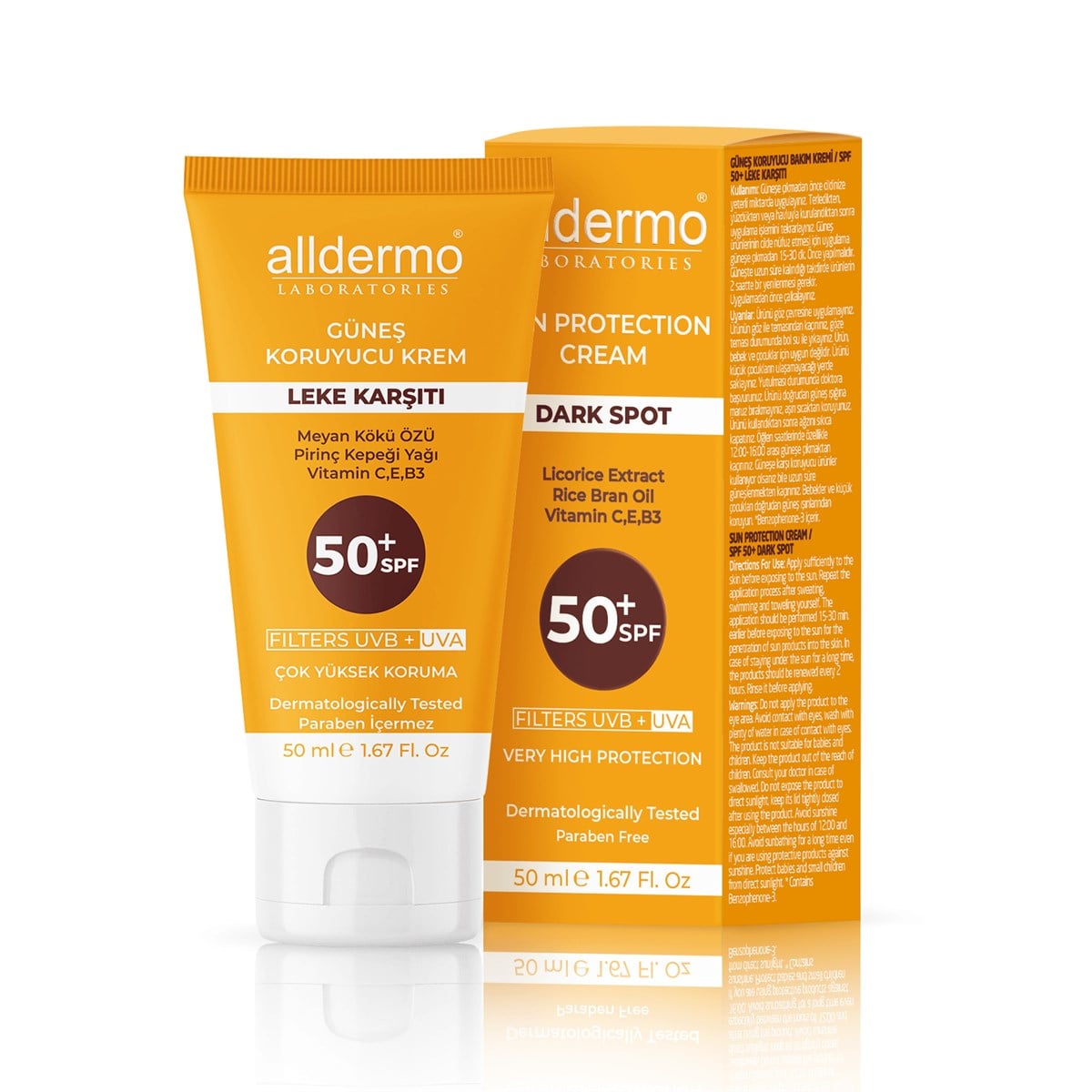 ALLDERMO Alldermo Leke Karşıtı (Dark Spot) Güneş Koruyucu Krem SPF50+ 50ml
