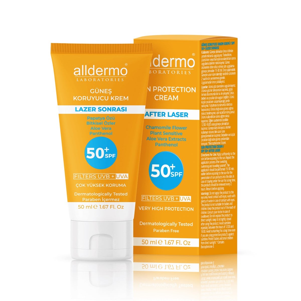 ALLDERMO Alldermo SPF50 Lazer Epilasyon Sonrası Cilt Kremi 50 ml